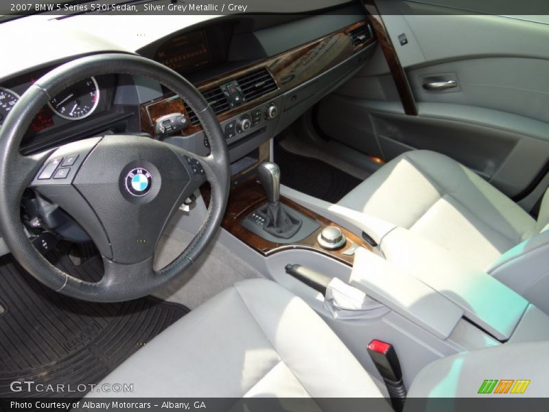 Silver Grey Metallic / Grey 2007 BMW 5 Series 530i Sedan