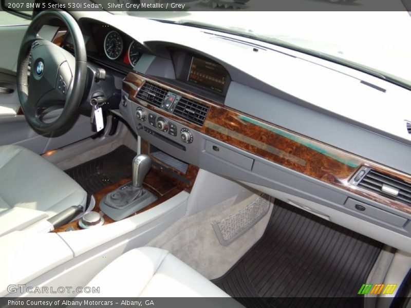 Silver Grey Metallic / Grey 2007 BMW 5 Series 530i Sedan
