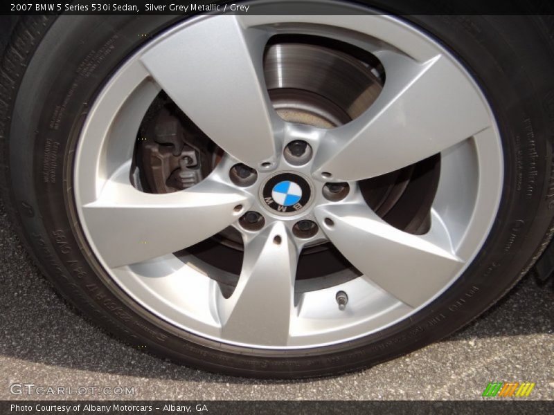 Silver Grey Metallic / Grey 2007 BMW 5 Series 530i Sedan