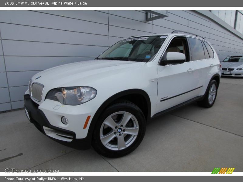 Alpine White / Beige 2009 BMW X5 xDrive48i