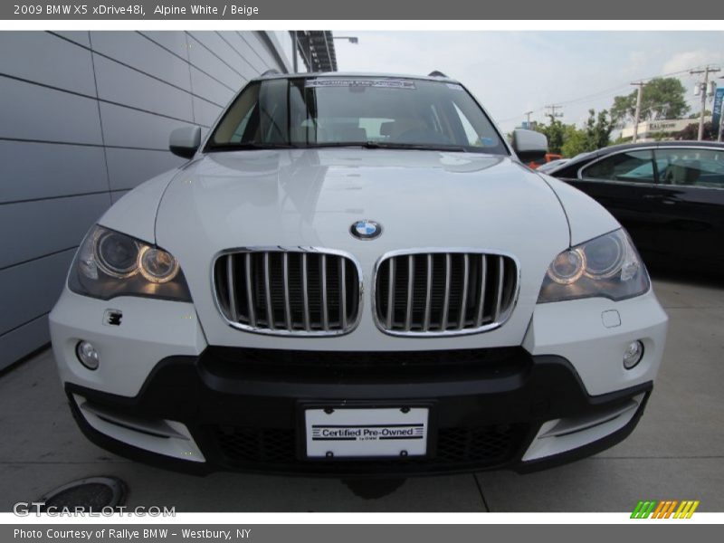 Alpine White / Beige 2009 BMW X5 xDrive48i