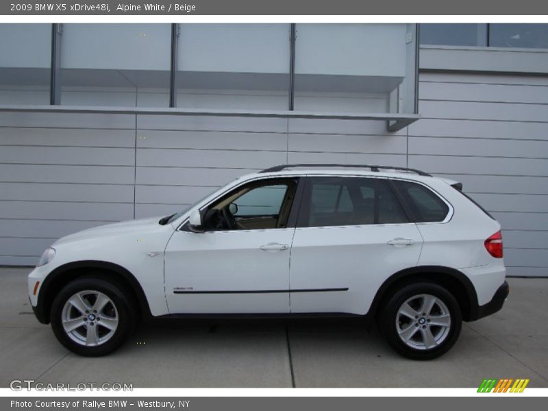 Alpine White / Beige 2009 BMW X5 xDrive48i