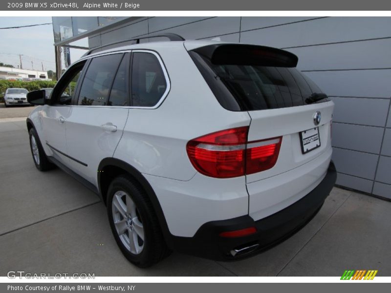 Alpine White / Beige 2009 BMW X5 xDrive48i