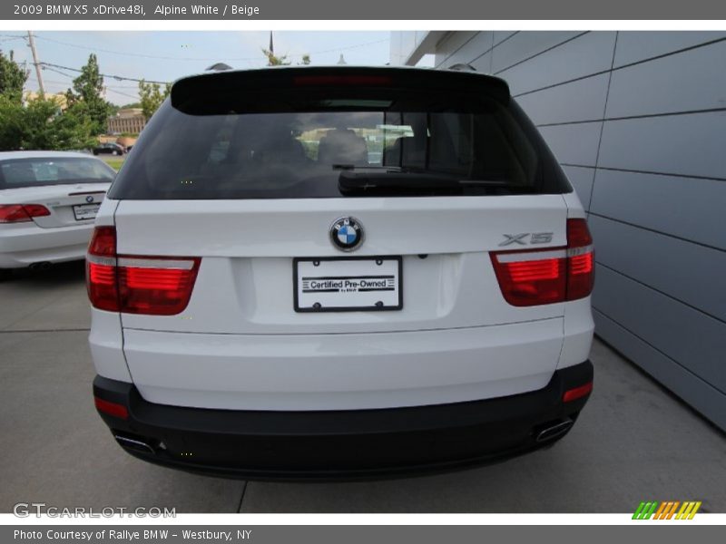 Alpine White / Beige 2009 BMW X5 xDrive48i