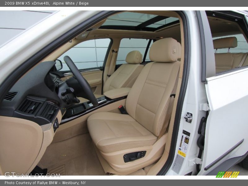 Alpine White / Beige 2009 BMW X5 xDrive48i