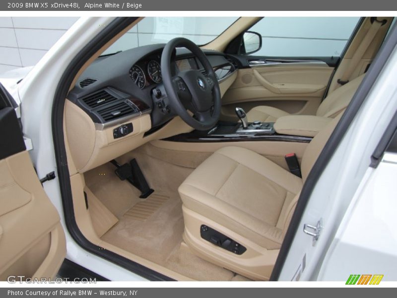 Alpine White / Beige 2009 BMW X5 xDrive48i