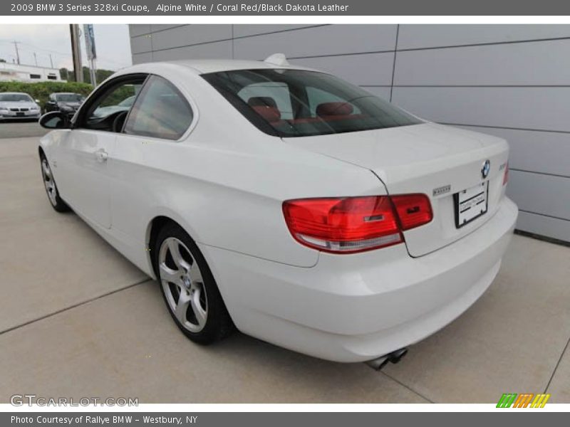 Alpine White / Coral Red/Black Dakota Leather 2009 BMW 3 Series 328xi Coupe