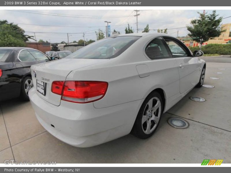 Alpine White / Coral Red/Black Dakota Leather 2009 BMW 3 Series 328xi Coupe