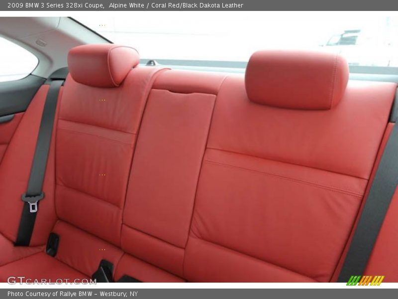 Alpine White / Coral Red/Black Dakota Leather 2009 BMW 3 Series 328xi Coupe