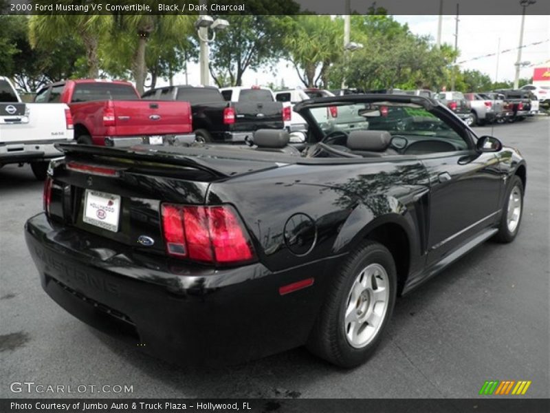 Black / Dark Charcoal 2000 Ford Mustang V6 Convertible