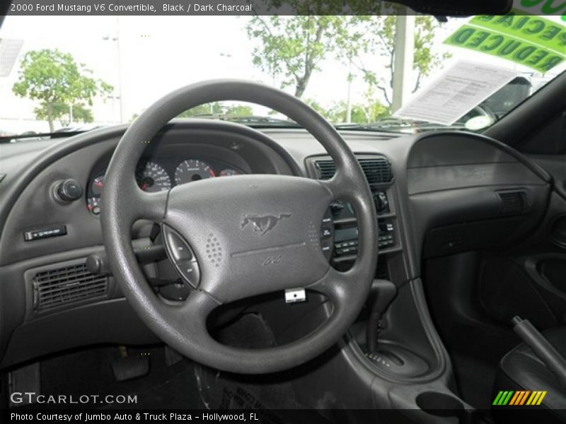 Black / Dark Charcoal 2000 Ford Mustang V6 Convertible
