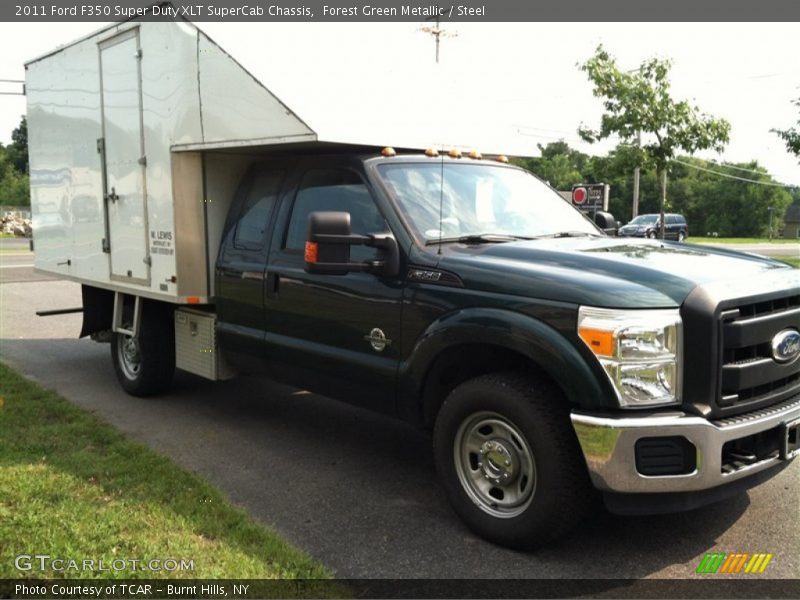 Forest Green Metallic / Steel 2011 Ford F350 Super Duty XLT SuperCab Chassis