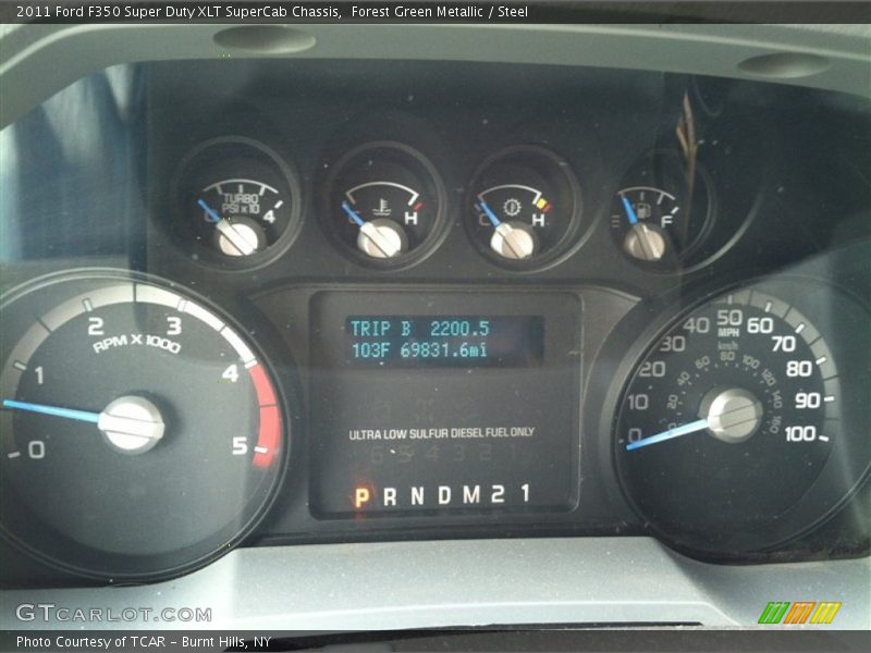 Forest Green Metallic / Steel 2011 Ford F350 Super Duty XLT SuperCab Chassis
