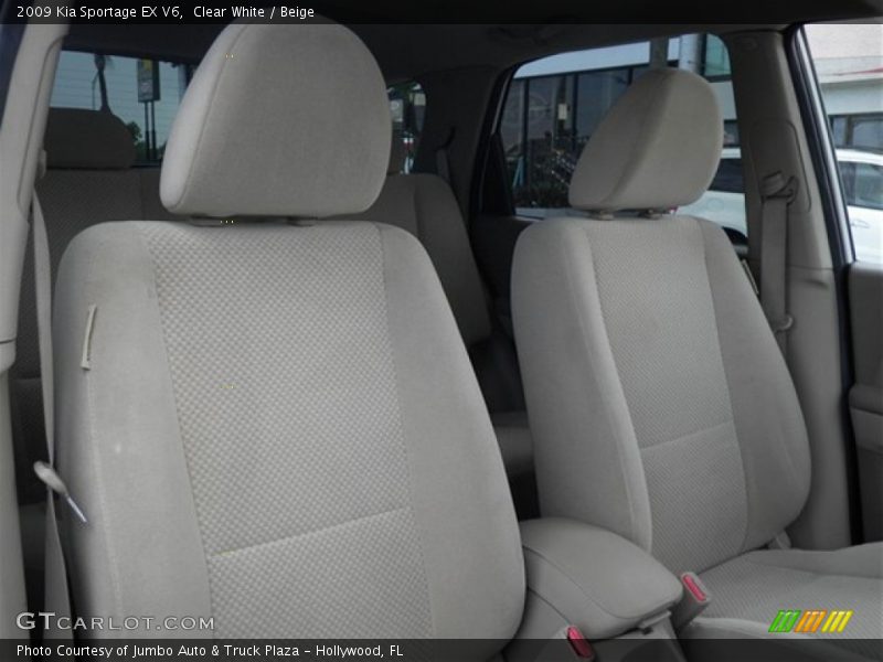 Clear White / Beige 2009 Kia Sportage EX V6