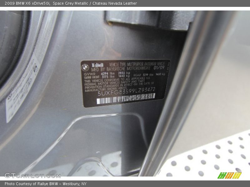 Space Grey Metallic / Chateau Nevada Leather 2009 BMW X6 xDrive50i