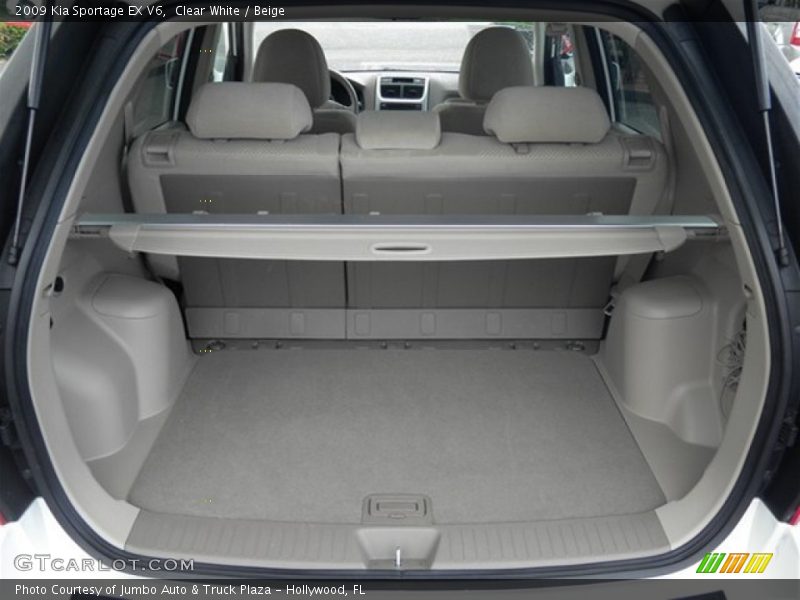 Clear White / Beige 2009 Kia Sportage EX V6