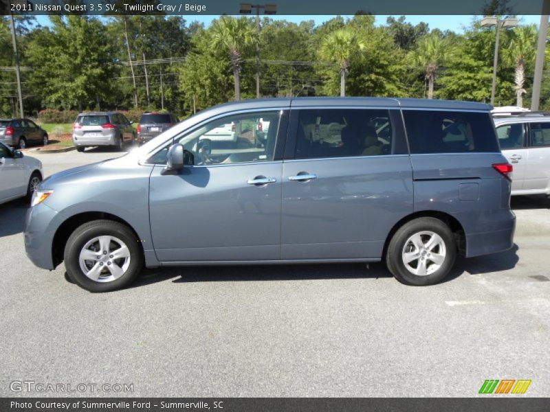 Twilight Gray / Beige 2011 Nissan Quest 3.5 SV
