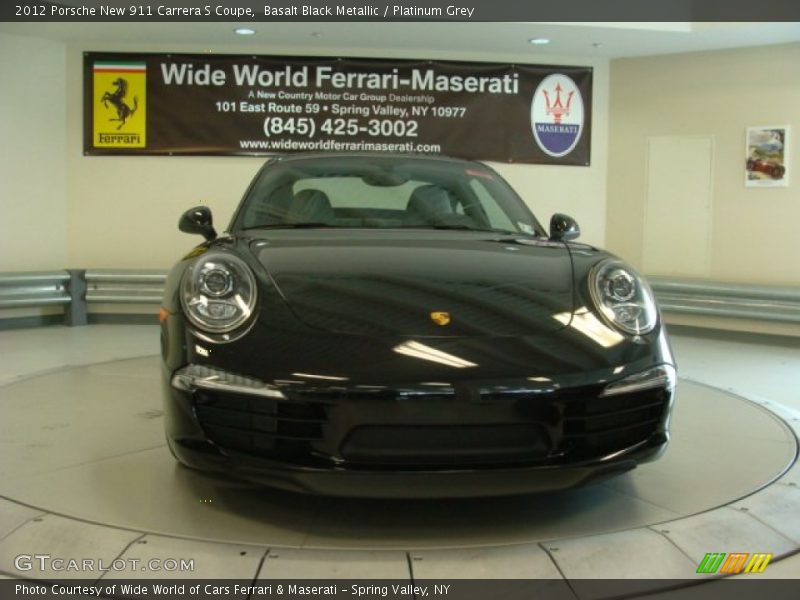 Basalt Black Metallic / Platinum Grey 2012 Porsche New 911 Carrera S Coupe