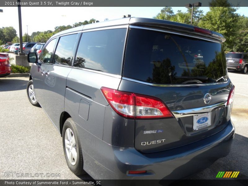 Twilight Gray / Beige 2011 Nissan Quest 3.5 SV