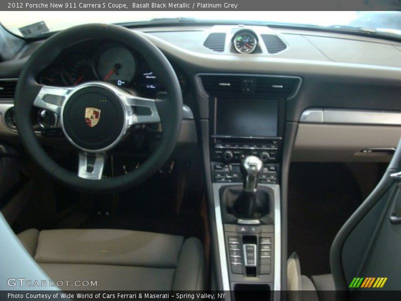 Basalt Black Metallic / Platinum Grey 2012 Porsche New 911 Carrera S Coupe