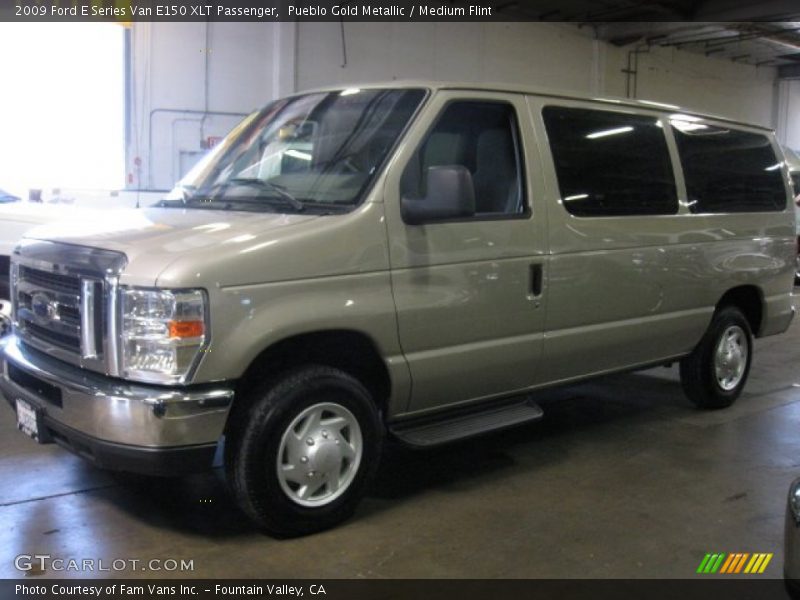 Pueblo Gold Metallic / Medium Flint 2009 Ford E Series Van E150 XLT Passenger