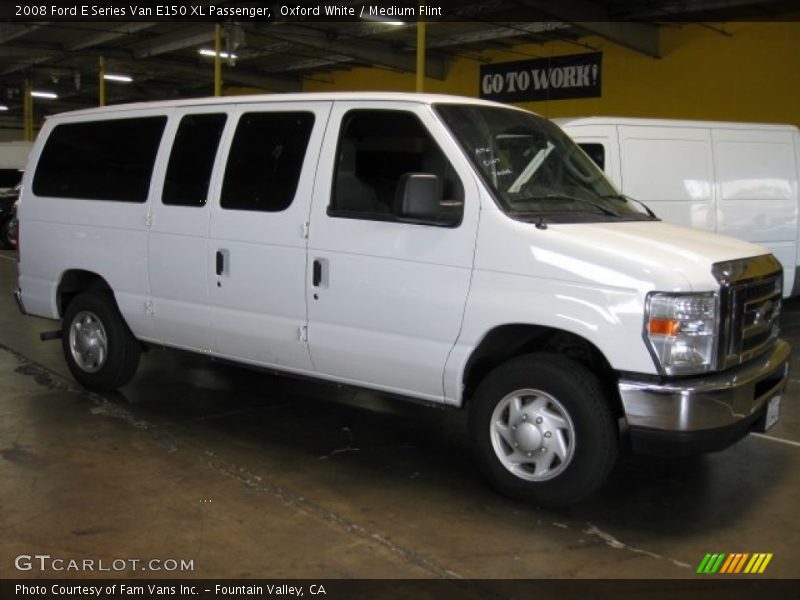Oxford White / Medium Flint 2008 Ford E Series Van E150 XL Passenger