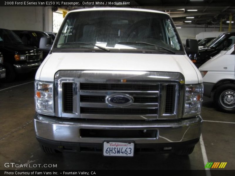 Oxford White / Medium Flint 2008 Ford E Series Van E150 XL Passenger