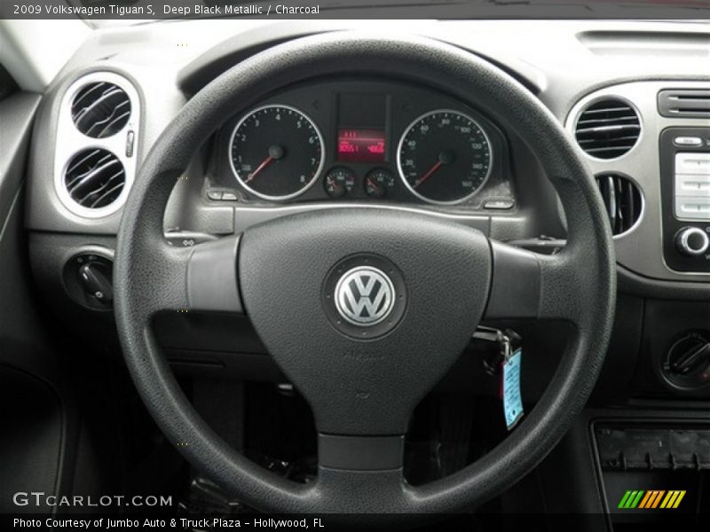 Deep Black Metallic / Charcoal 2009 Volkswagen Tiguan S