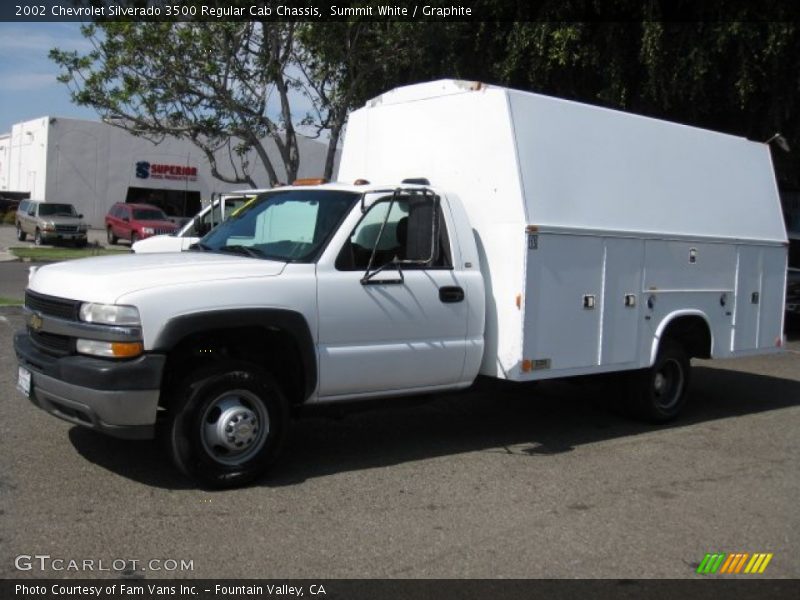 Summit White / Graphite 2002 Chevrolet Silverado 3500 Regular Cab Chassis