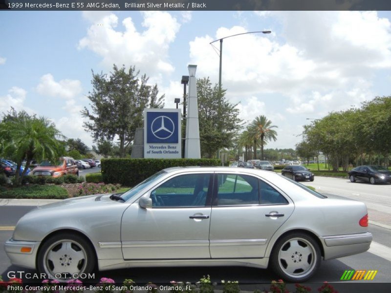 Brilliant Silver Metallic / Black 1999 Mercedes-Benz E 55 AMG Sedan