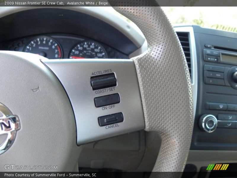 Avalanche White / Beige 2009 Nissan Frontier SE Crew Cab