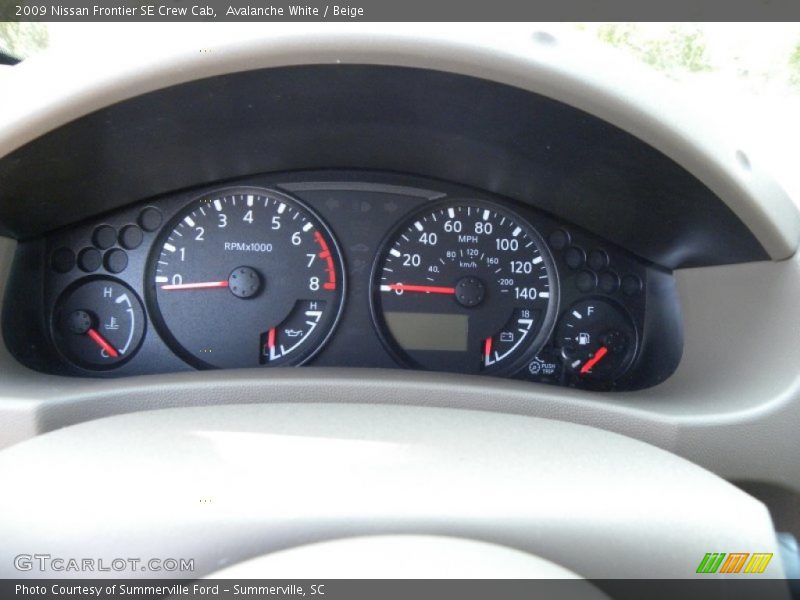 Avalanche White / Beige 2009 Nissan Frontier SE Crew Cab