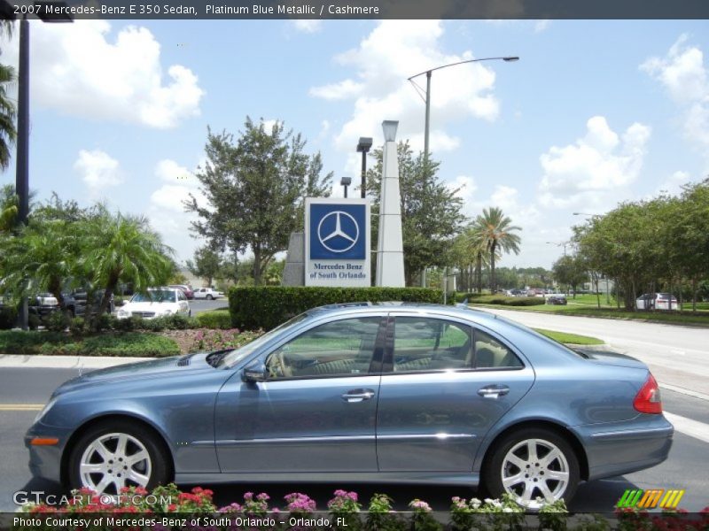 Platinum Blue Metallic / Cashmere 2007 Mercedes-Benz E 350 Sedan