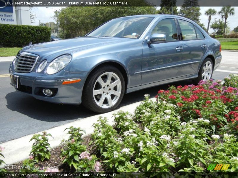Platinum Blue Metallic / Cashmere 2007 Mercedes-Benz E 350 Sedan