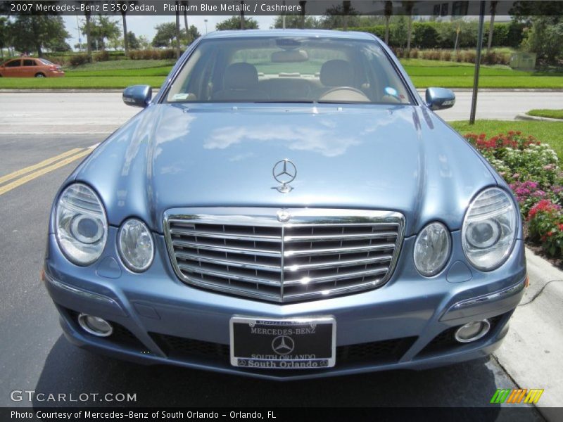 Platinum Blue Metallic / Cashmere 2007 Mercedes-Benz E 350 Sedan