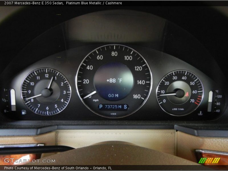 Platinum Blue Metallic / Cashmere 2007 Mercedes-Benz E 350 Sedan