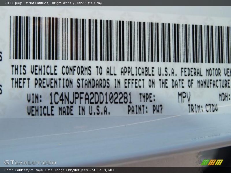 PW7 - 2013 Jeep Patriot Latitude