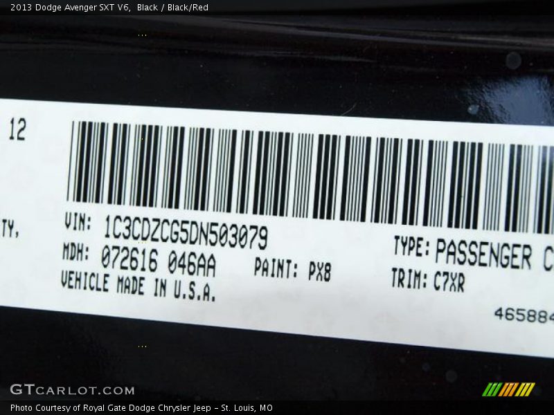 PX8 - 2013 Dodge Avenger SXT V6