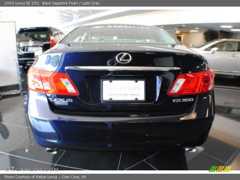 Black Sapphire Pearl / Light Gray 2009 Lexus ES 350