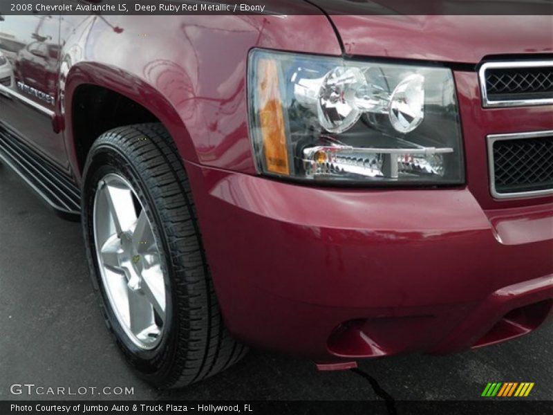 Deep Ruby Red Metallic / Ebony 2008 Chevrolet Avalanche LS
