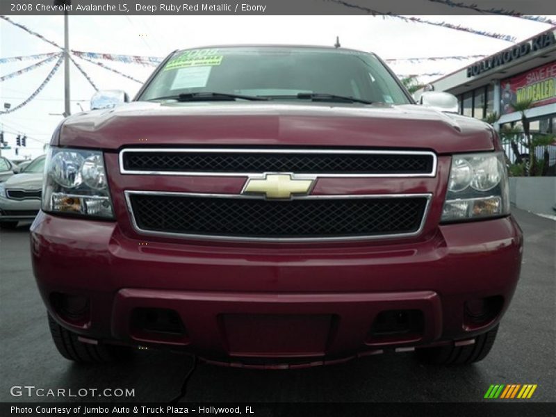 Deep Ruby Red Metallic / Ebony 2008 Chevrolet Avalanche LS