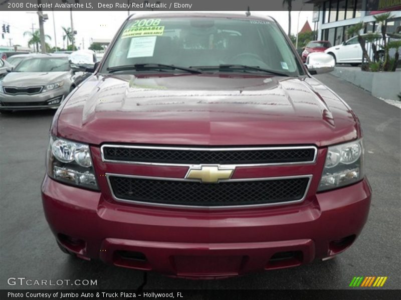 Deep Ruby Red Metallic / Ebony 2008 Chevrolet Avalanche LS