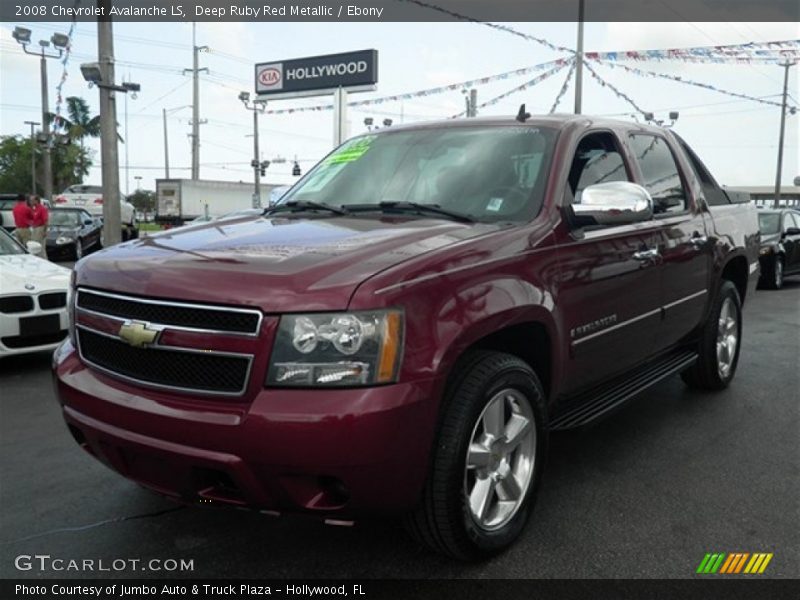 Deep Ruby Red Metallic / Ebony 2008 Chevrolet Avalanche LS