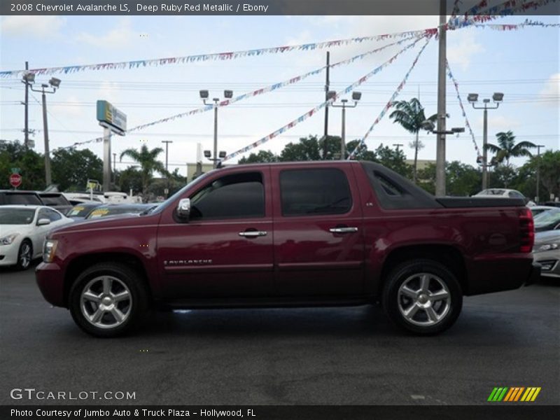 Deep Ruby Red Metallic / Ebony 2008 Chevrolet Avalanche LS