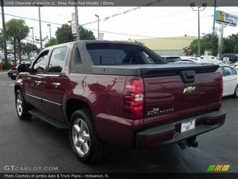Deep Ruby Red Metallic / Ebony 2008 Chevrolet Avalanche LS