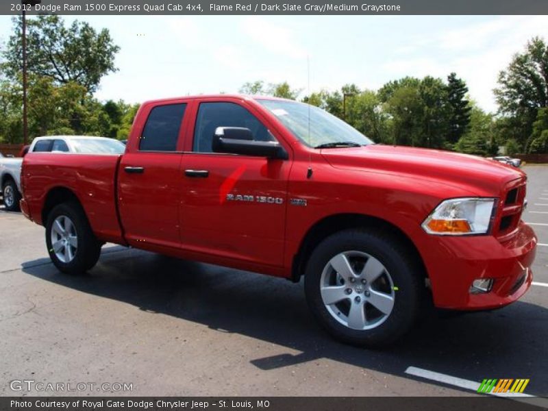 Flame Red / Dark Slate Gray/Medium Graystone 2012 Dodge Ram 1500 Express Quad Cab 4x4