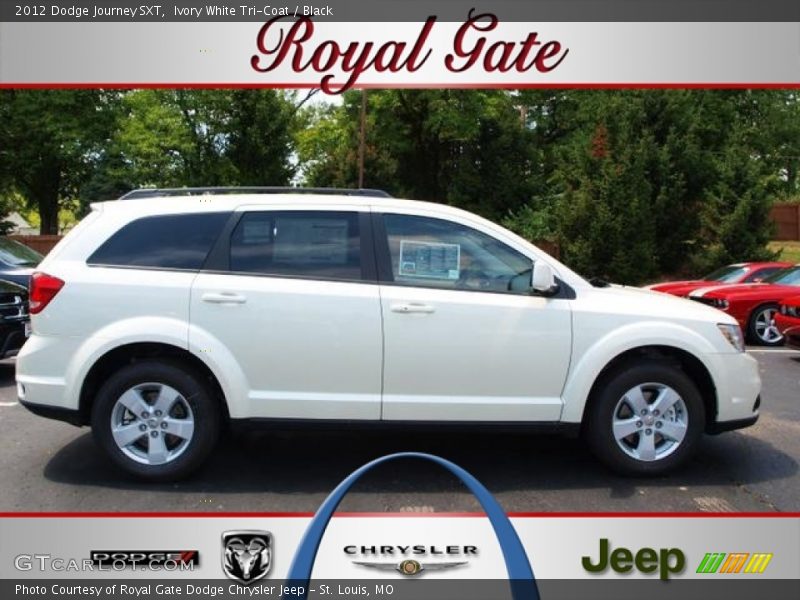 Ivory White Tri-Coat / Black 2012 Dodge Journey SXT