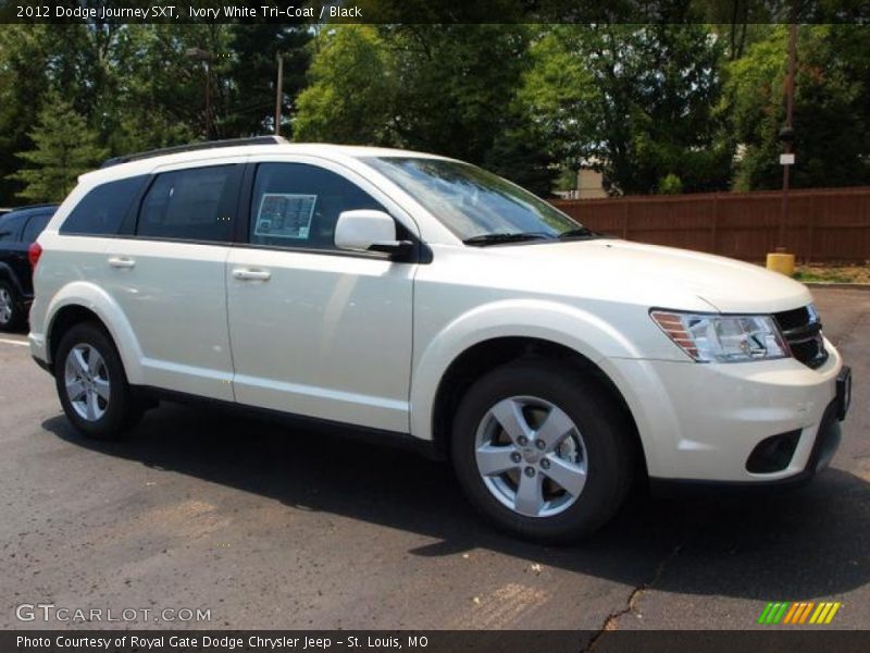 Ivory White Tri-Coat / Black 2012 Dodge Journey SXT