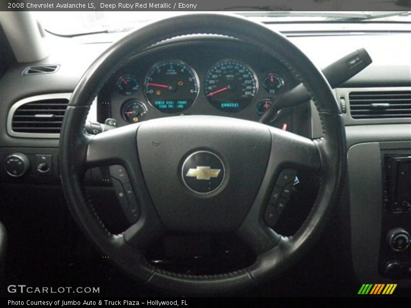 Deep Ruby Red Metallic / Ebony 2008 Chevrolet Avalanche LS