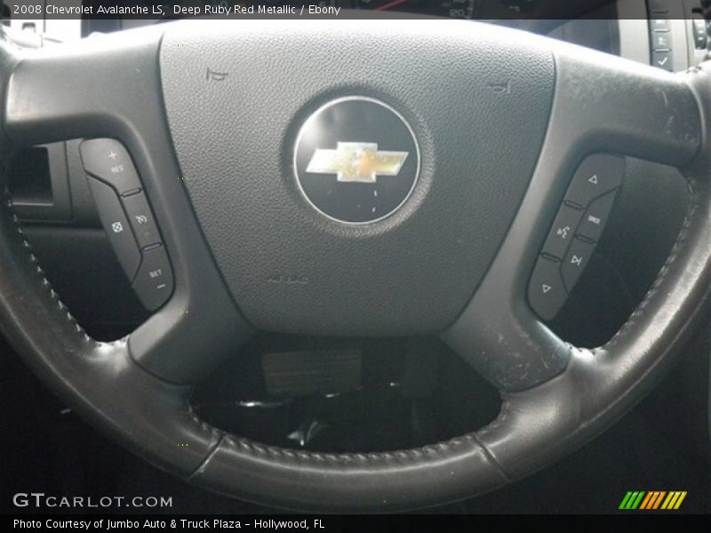 Deep Ruby Red Metallic / Ebony 2008 Chevrolet Avalanche LS